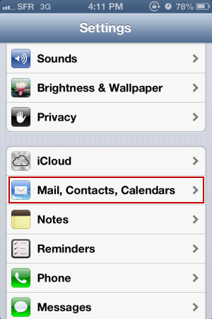 iPhone Calendar Setup Screenshot 1